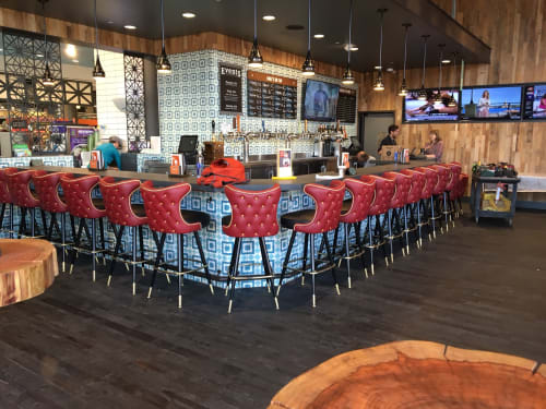 Button Tufted Bar Stools With Matching Button Tufted Chairs By Richardson Seating Corporation Seen At Whole Foods Market Houston Wescover