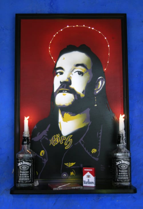 St Lemmy luminous shrine | Art & Wall Decor by Jill Strong Signs | Private Residence - Crest, France in Crest