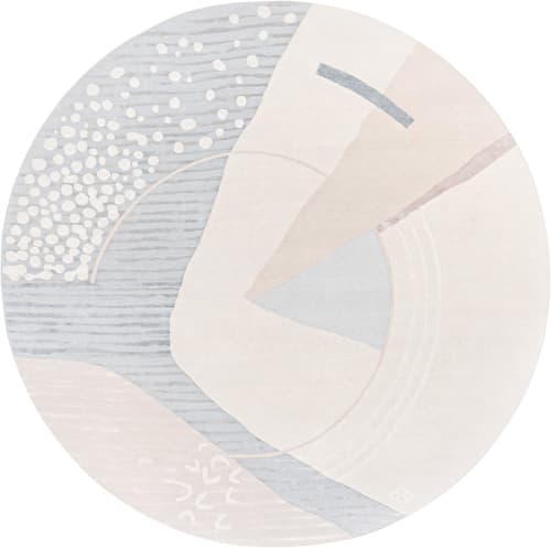 Rug Composition VII round abstract nude | Area Rug in Rugs by Atelier Tapis Rouge