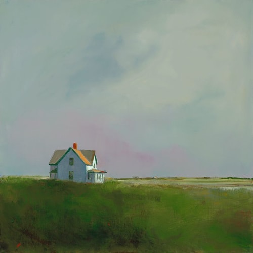 Anne Packard "Beach House" | Oil And Acrylic Painting in Paintings by YJ Contemporary Fine Art