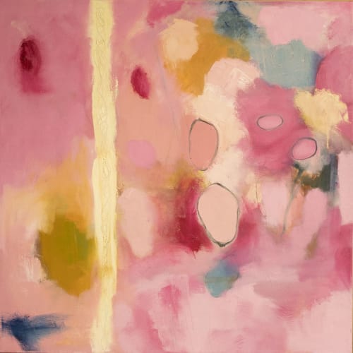 Play #3 — Contemporary Abstract Pink Oil Painting on Canvas | Paintings by Vincent Salvati – Contemporary Abstract Painter | NJ