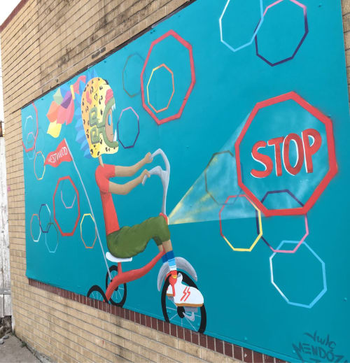 Keep Riding Westwood | Street Murals by Jwlç Mendoza | One Stop Bike Shop in Denver