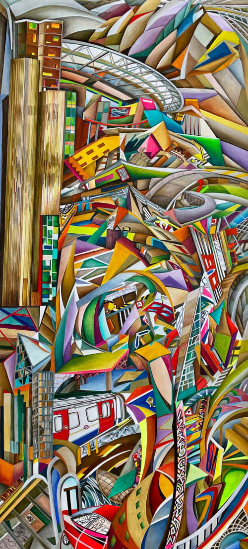 'Metro City London' | Paintings by SANGEETA S