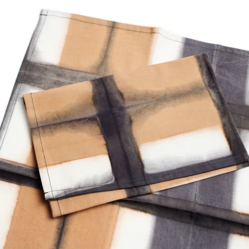 Chowk Black Cotton Table Napkin ( set of 4 ) | Linens & Bedding by Studio Variously