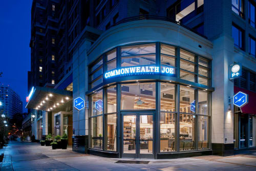 Commonwealth Joe Coffee Roasters | Interior Design by CORE architecture + design | Commonwealth Joe Coffee Roasters in Arlington