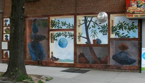 Divisions with Tree and Stones | Street Murals by Alex Cook