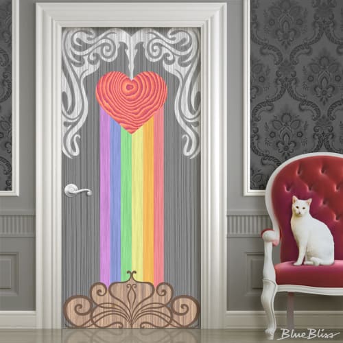 Rainbow Love Door | Furniture by Blue Bliss