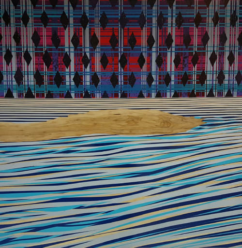 Blue Blanket | Paintings by Mark Bueno | MOXY Denver Cherry Creek in Denver