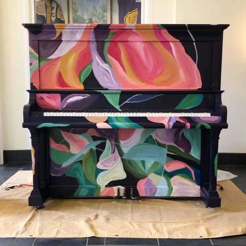 Piano Exterior mural | Murals by Elisa Gomez Art | University Center for the Arts in Fort Collins
