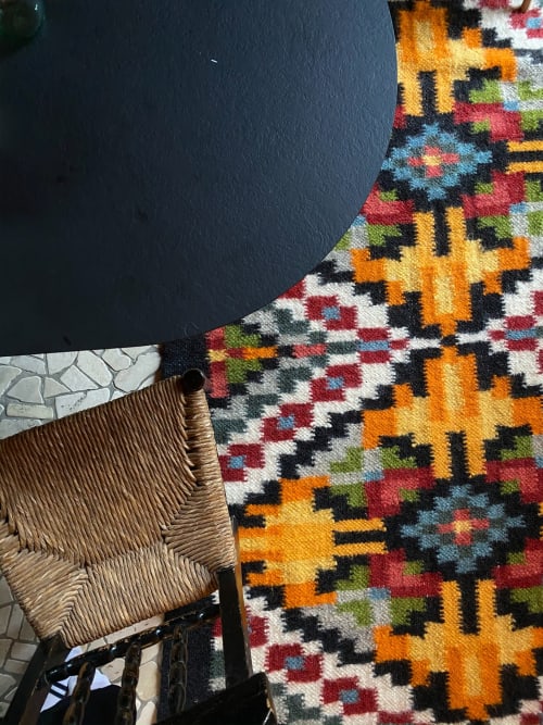 Handwoven Traditional Carpathian Pattern Thin Rug | Rugs by Creating Comfort Lab