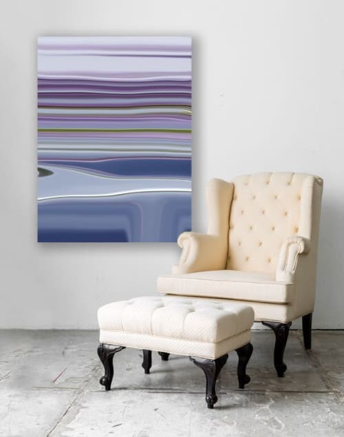 Lilac Stripes _ 00310 | Art & Wall Decor by Petra Trimmel