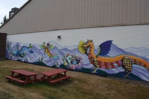 Dragon Mural | Murals by Blake Wydeman | Cameron Recreation Complex in Burnaby