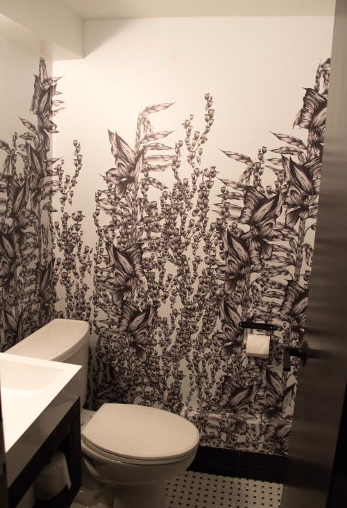 Custom Wallpaper by Candice Kaye Design seen at Pantry Rosedale