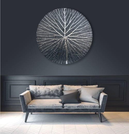 Night WaterLily mosaic Sculpture | Wall Sculpture in Wall Hangings by Julia Gorbunova
