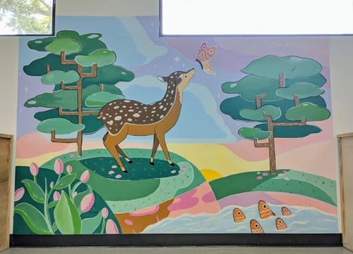 New Friends | Murals by Anayansi Artworks | Threshold Center For Autism in Winter Park