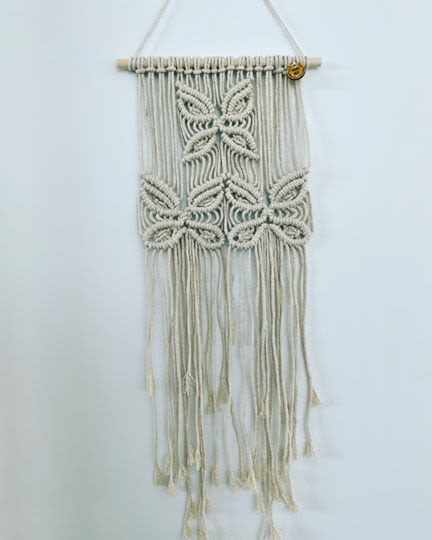 Sweet little tangle of Butterflies | Macrame Wall Hanging by Hawks Nest Macrame | Private residence in Tauranga