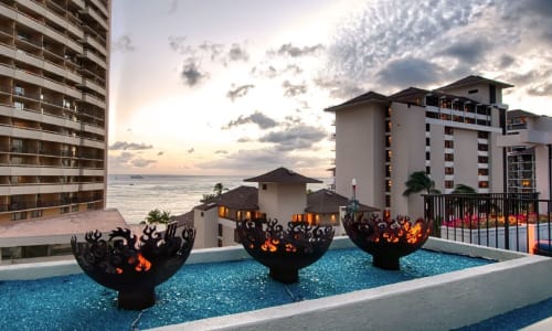 Great Bowl O’ Fire 37 Inch Sculptural Firebowls | Fireplaces by John T Unger | Halepuna Waikiki by Halekulani in Honolulu