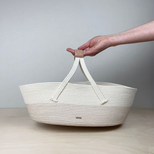 Harvest Basket handcrafted from cotton rope | Serveware by Crafting the Harvest