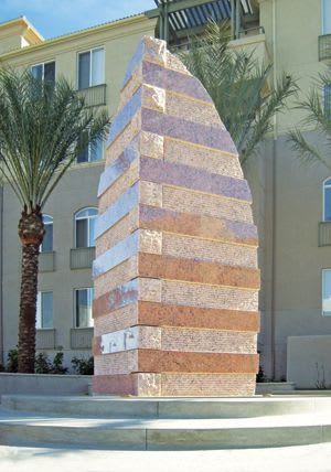 Art Curation - Texas Granite | Public Sculptures by Betsy Lane Art | La Jolla Crossroads in San Diego