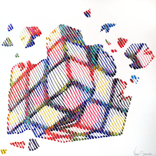 THE RUBIX CUBE EXPLOSION | Oil And Acrylic Painting in Paintings by Virginie SCHROEDER