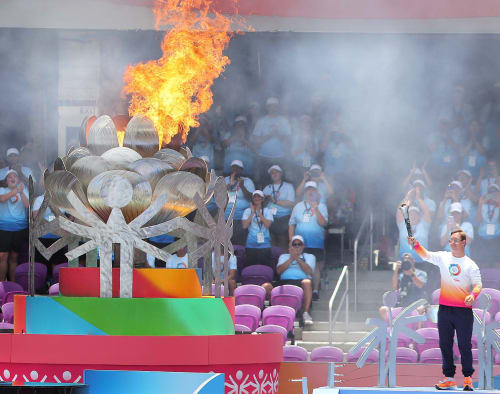 Special Olympics USA Games Cauldron | Public Sculptures by Donald Gialanella | Inter & Co Stadium in Orlando