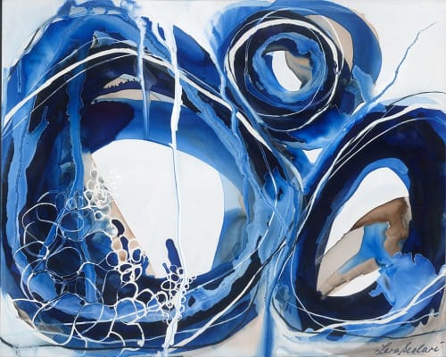Fluid | Oil And Acrylic Painting in Paintings by Lara Scolari | Old Bar Beach in Old Bar