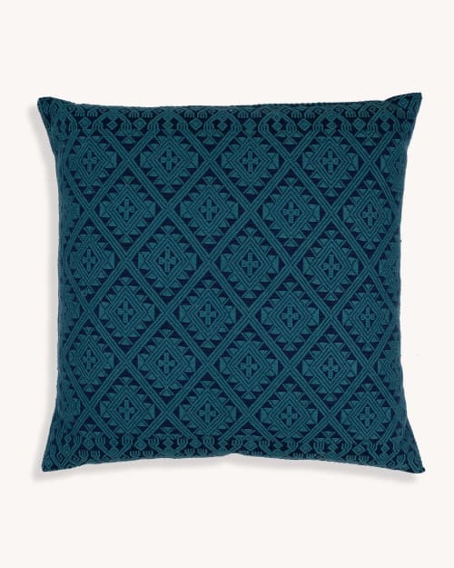 Zuma Handwoven Cushion Cover (TEAL) | Sham in Linens & Bedding by Routes Interiors