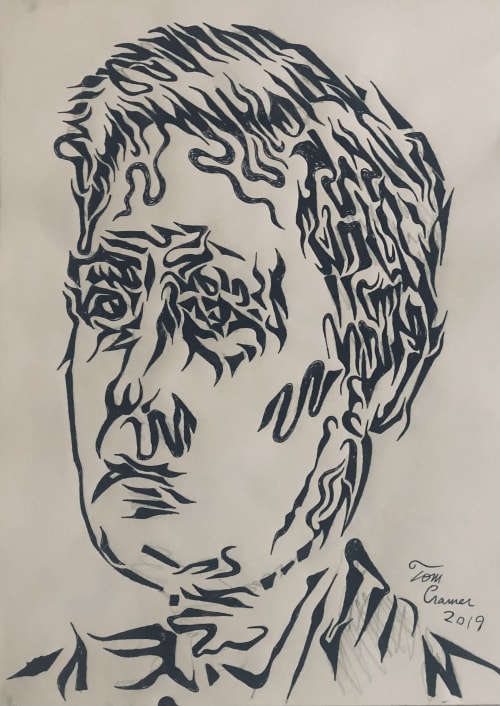 troubled head | Drawings by Tom Cramer
