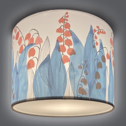 Lily of the Valley Ceiling Drum | Flush Mounts by Robin Ann Meyer