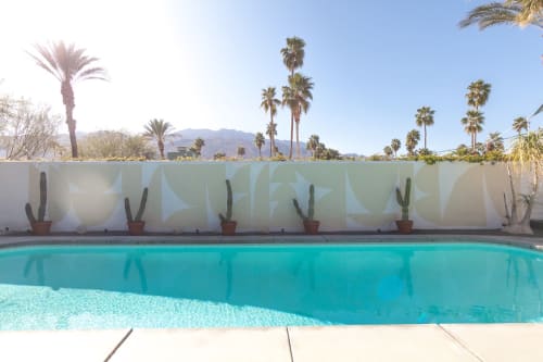 Glass Cabin Pool Mural By Cody Hudson Seen At Palm Springs Palm