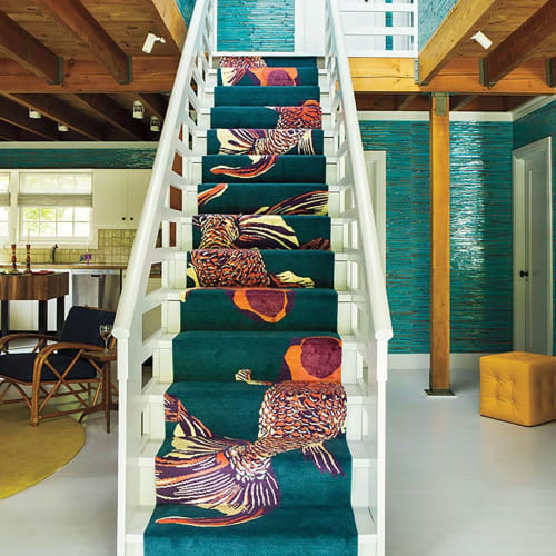 WHOLE BABY FISH (custom) | Runner Rug in Rugs by Emma Gardner Design, LLC | Private Residence, Snedens Landing in Palisades