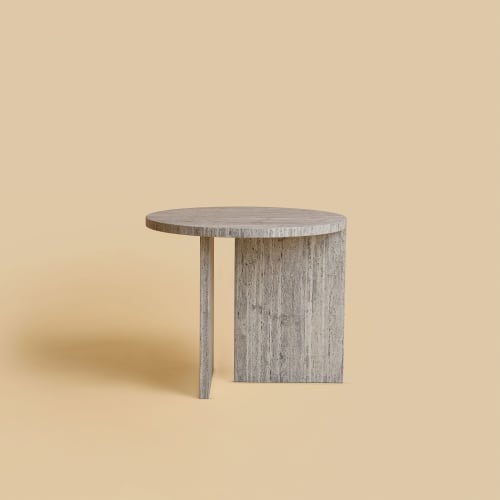Grey Marble Side Table - KYUSHU by Lebanto | Tables by Lebanto