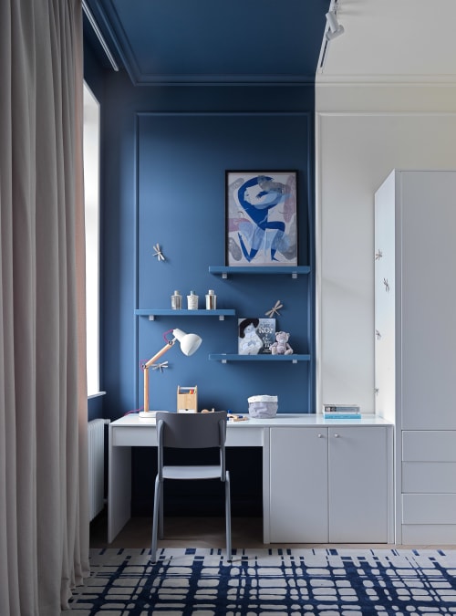 Rug Brookfield Navy hand-knotted blue modern | Rugs by Atelier Tapis Rouge