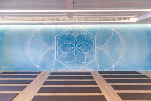 Seed of Life Sacred Geometry Mandala Mural | Murals by Urbanheart