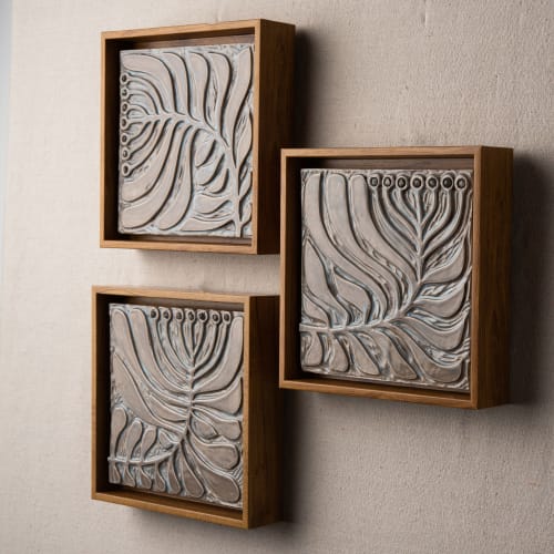 Passages Series, Pod (choose 1) Ceramic and Mosaic Wall Art | Wall Hangings by Clare and Romy Studio