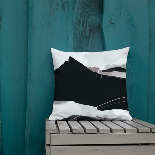 Cascadia Square Throw Pillow | Pillows by Michael Grace & Co.