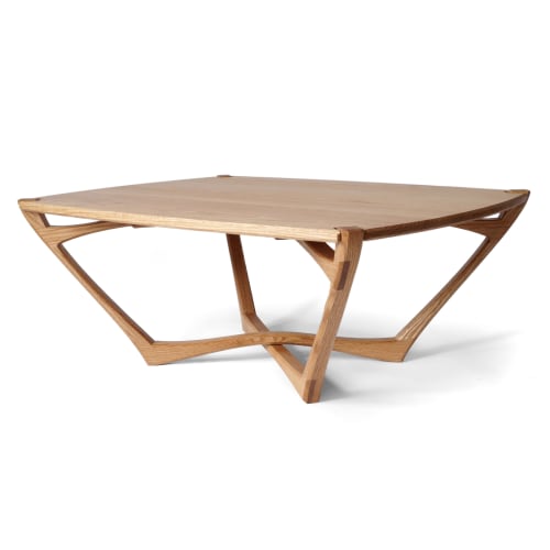 Oak Mistral Coffee Table Modern Sculptural Living Room Table | Tables by Arid
