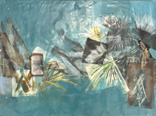 Palm Late Night | Mixed Media in Paintings by Shelley Helms Fleishman