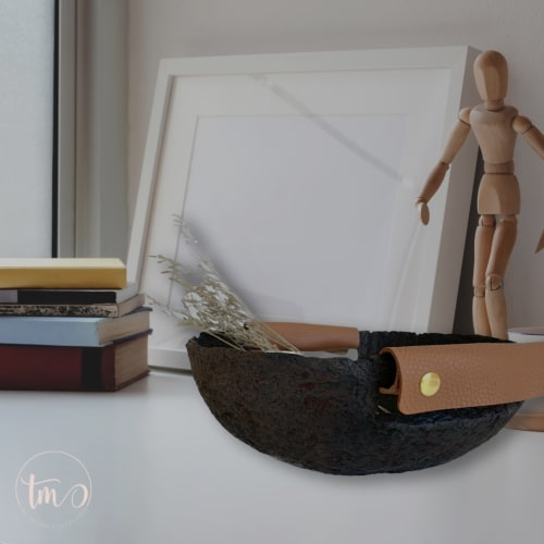 Outland Decorative Bowl Paper Mache Material | Decorative Objects by TM Olson Collection