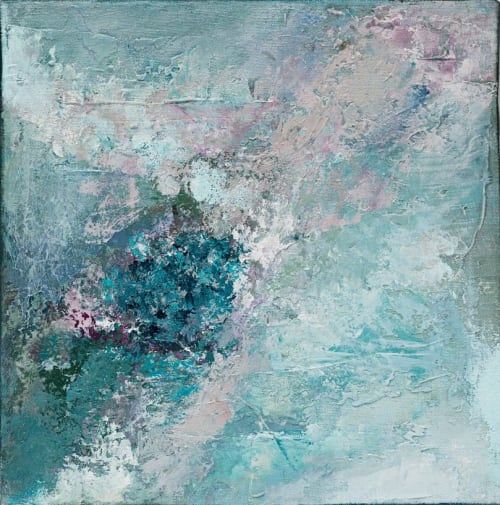 Bubble bath- Demeuse Original artwork | Oil And Acrylic Painting in Paintings by Leticia Demeuse