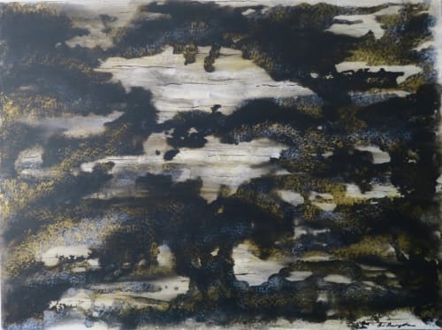 Golden Mist #2 | Oil And Acrylic Painting in Paintings by Chris Baumgartner-artist
