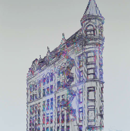 THE FLAT IRON BUILDING TORONTO | Oil And Acrylic Painting in Paintings by Virginie SCHROEDER