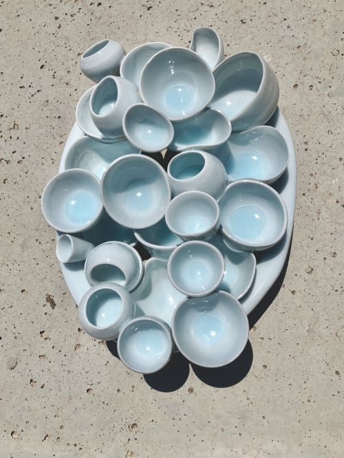 Spindrift II, porcelain wall sculpture | Sculptures by Le Lef