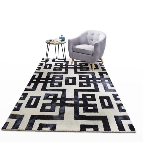 Maze- Silk and Wool Luxury handmade rug | Decorative Objects by Shaheran Ansari