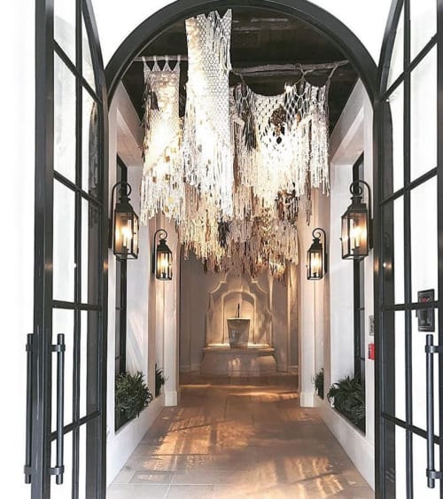 Macramé installation | Wall Hangings by Modern Macramé by Emily Katz | Ralph Lauren in Beverly Hills