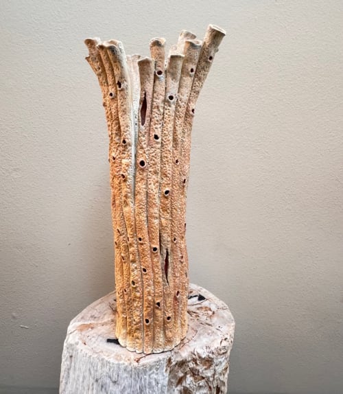 Ceramic Sculptural vase Tubipora Musica | Vases & Vessels by Elena Miller