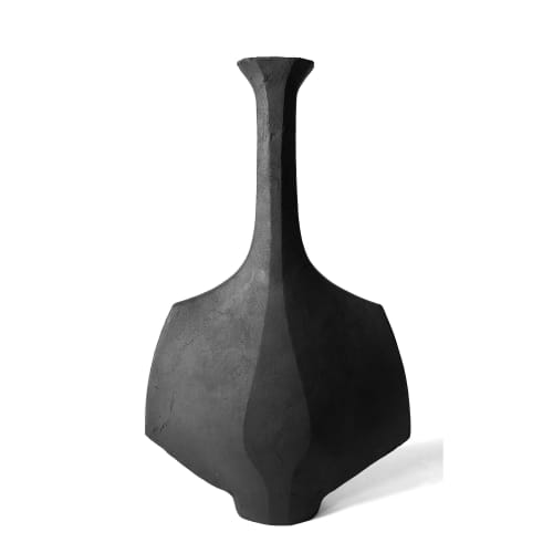 HANÈ in Black - Small Ceramic Vessel | Vases & Vessels by Beverly Morrison - Sculptor