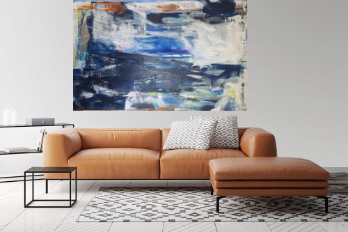Blue Horizon Abstract Painting | Paintings by Twyla Gettert