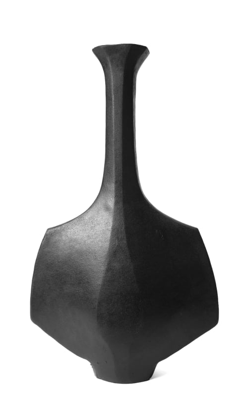 HANÈ in Black - Small Ceramic Vessel | Vase in Vases & Vessels by Beverly Morrison - Sculptor