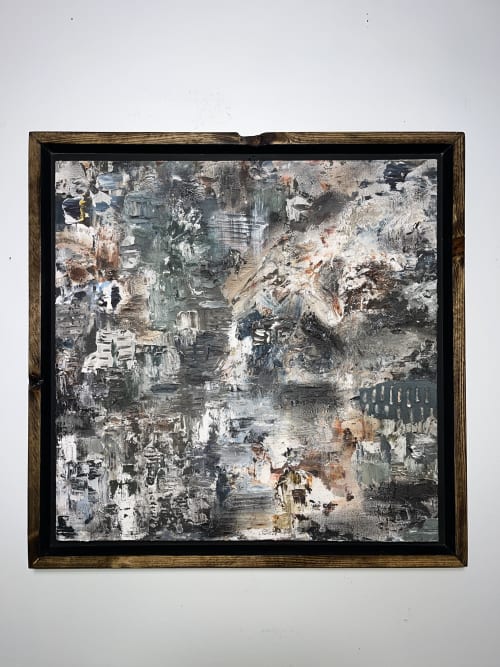 "ocean textures" (sold) | Mixed Media in Paintings by VISCERAL HOME STUDIO